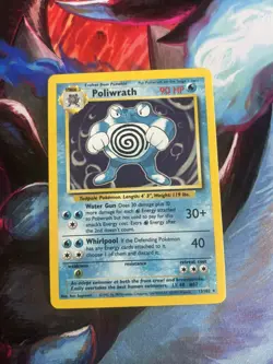 Pokemon Card POLIWRATH 13/102 BASE SET HOLO - Image 1
