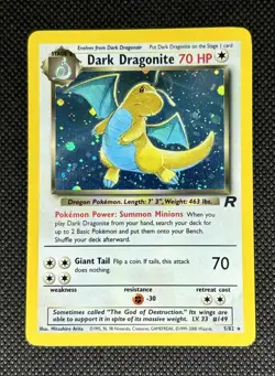 2000 Dark Dragonite NM Holo Rare 5/82 Team Rocket WOTC Clean Front & Back* - Image 1