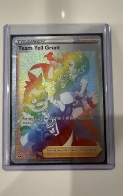 Team Yell Grunt (Secret) 210/202 Swsh01: Sword & Shield Holo - Image 1