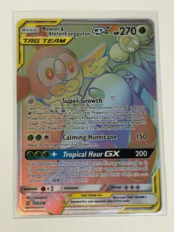 Rowlet & Alolan Exeggutor GX (Secret) 237/236 Sm-Unified Minds Holo LP - Image 1