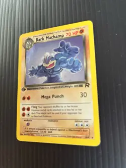 Dark Machamp 10/82 1st Edition Team Rocket Holo Rare WOTC Pokemon TCG - Image 2