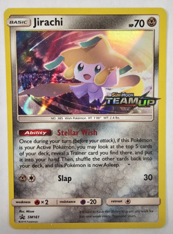 Pokemon Jirachi SM161 Team Up Pre-Release Promo Sun & Moon Holofoil 2019 - Image 1
