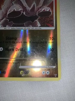 2009 Pokemon Platinum Supreme Victors Rhyhorn Reverse Holo #122/147 - Image 4