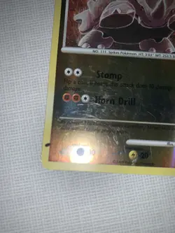 2009 Pokemon Platinum Supreme Victors Rhyhorn Reverse Holo #122/147 - Image 5