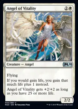 Angel of Vitality - Light Play MTG Magic 2020 Core Set - Image 1