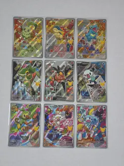 Pokemon TCG First Partner Series 2 Illustration Collection Full Set Of 9 - Image 1