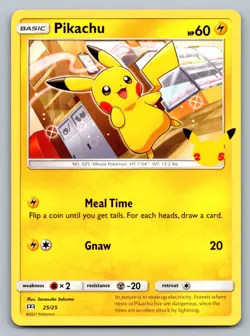 Pokemon TCG McDonald's 25th Anniversary Promos Pikachu - 25/25 025/025 - Image 1