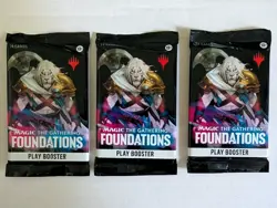 Foundations Play Booster Pack Lot of 3 MTG Magic The Gathering NEW/SEALED - Image 1