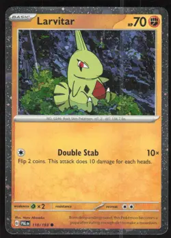 Larvitar 110/193 Cosmos holo Paldea Evolved Pokemon Lightly Played - Image 1