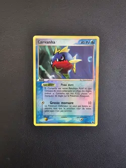 Carte Pokemon Carvanha 51/109 Reverse Ex Rubis & Saphir FR Exc - Image 1