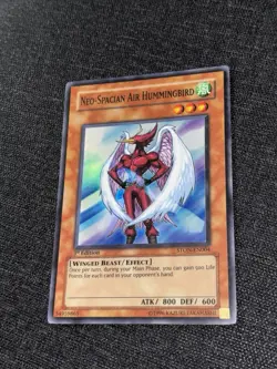 Yugioh Neo-Spacian Air Hummingbird STON-EN004 Super Rare 1st Edition - Image 2