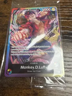 One Piece TCG - Monkey D. Luffy Leader Foil Promo Sealed - P-L & P-2 Sealed - Image 1