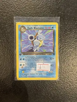 Pokemon TCG Dark Blastoise 1st Edition Team Rock Regular Rare Card 20/82 - Image 3