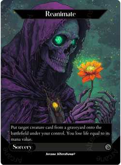 Reanimate - Full Art Altered Art Custom Proxy Cards - Image 1