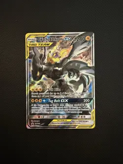 Pokemon TCG Pikachu & Zekrom GX Black Star Promo Card SM168 NM - Image 1