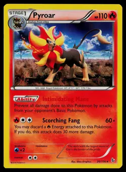 Pokemon Card Flashfire Pyroar 20/106 Holo Rare - Image 1