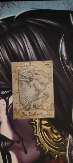 MTG ALTER: Woodland Bellower, by MicahAlters. Full art alter/pencil sketching - Image 1