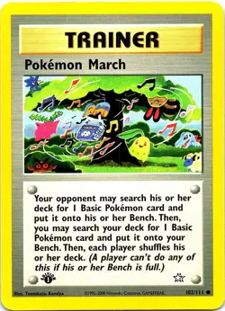 Pokemon March 102/111 Common Neo Genesis Pokemon 1st Edition Near Mint - Image 1