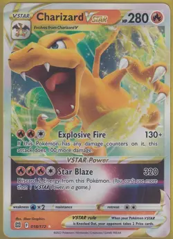 Charizard VSTAR 018/172 Swsh09: Brilliant Stars Holo POKEMON CARD NM - Image 1