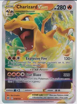 Charizard VSTAR 018/172 Swsh09: Brilliant Stars Holo POKEMON CARD NM - Image 2