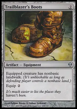 MTG Magic the Gathering Trailblazer's Boots (208/280) Zendikar LP - Image 1