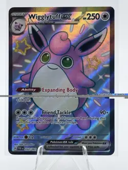 Pokemon TCG Wigglytuff EX Scarlet & Violet Paldean Fates Holo Card 222/091 - Image 1