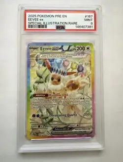 Pokemon Eevee ex 167/131 Sv: Prismatic Evolutions SIR Holo PSA 9 2025 - Image 1