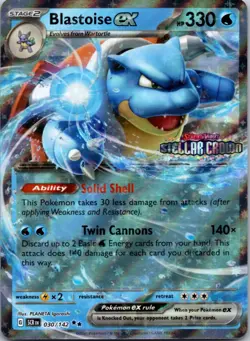Blastoise ex (Stellar Crown Stamp) 030/142 Holo Pokemon Holo NM - Image 1