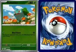 Bulbasaur 001/132 Mega Evolution Pokemon TCG Reverse Holo C NM - Image 3