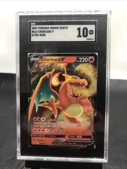 J4 ‼Pokemon Charizard V 018/159 Crown Zenith Holo - Gem Mint 10 - Image 1
