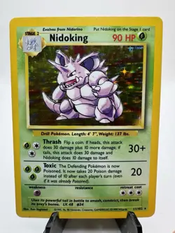 Pokemon TCG Nidoking Base Set 11/102 Holo Rare - Image 1