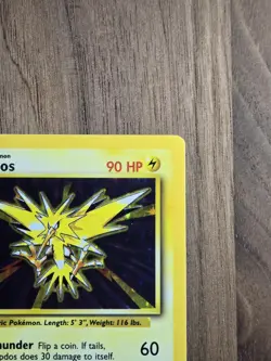 Zapdos 016/102 Base Set Holo Rare Basic 90 HP English 1999 Pokemon TCG WOTC - Image 3