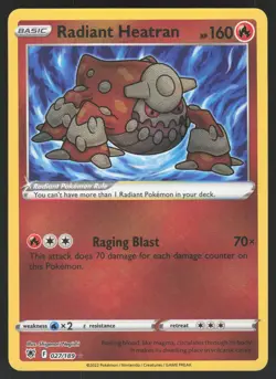 Radiant Heatran 027/189 Pokemon TCG Astral Radiance NM - Image 1