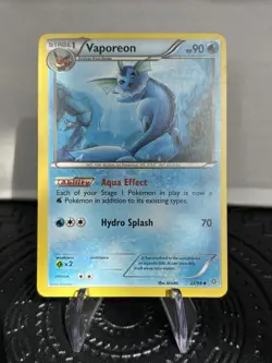Vaporeon 22/98 Ancient Origins Uncommon Pokemon (MP) - Image 1