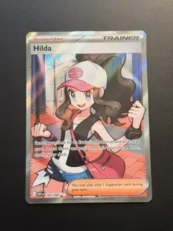 Pokemon Hilda Full Art Trainer SV11W White Flare 164/086 Ultra Rare Holo - Image 1