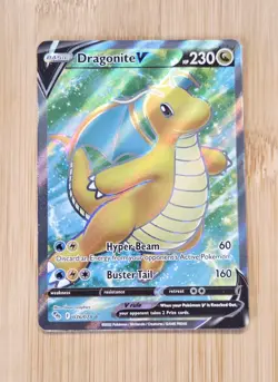 Dragonite V 076/078 Pokemon Go Full Art Holo Rare NM - Image 1