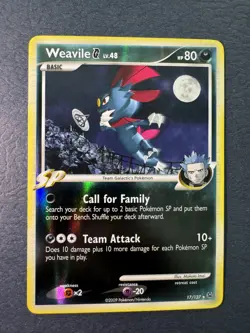 Pokemon TCG Weavile G 17/127 Platinum Reverse Holo - Image 1