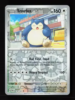 Snorlax 136/167 Uncommon Twilight Masquerade Pokemon Reverse Holo Near Mint - Image 1