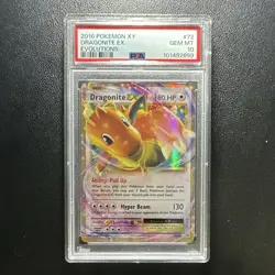 Pokemon TCG 2016 Evolutions Dragonite EX 72/108 Holo Ultra Rare PSA 10 - Image 1