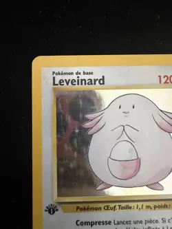 [French] Pokemon TCG Chansey [Leveinard] Holo FIRST EDITION Base 3/102 Vintage - Image 3