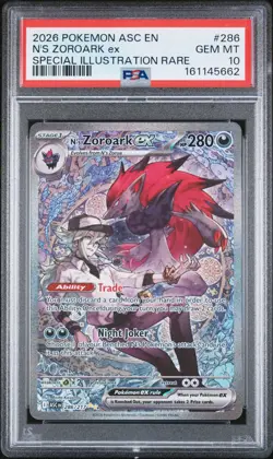 2026 Pokemon ASC EN N’s Zoroark ex #286 Special Illustration Rare PSA 10 Gem 💎 - Image 1
