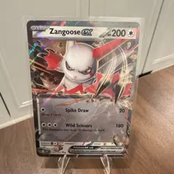 Zangoose ex 167/217 - Mega: Ascended Heroes Double Rare - Pokemon TCG (NM) - Image 1