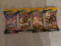 Nintendo Pokemon TCG Sword & Shield Evolving Skies Booster Pack 4 sleeves - Image 1