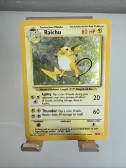 1999 Pokemon Raichu 014/102 Base Set Holo - Image 1