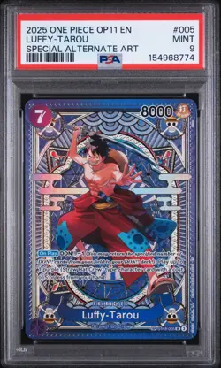 2025 One Piece OP11 Luffy Tarou Special Alternate Art SP #005 PSA 9 Mint - Image 2