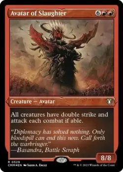 Avatar of Slaughter (Foil Etched) -Foil Near Mint MTG Commander Masters - Image 1