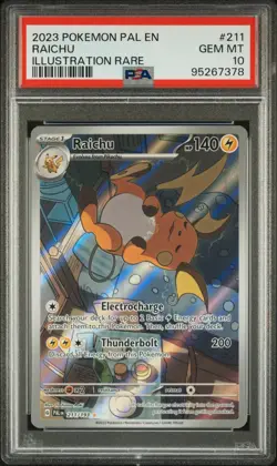 PSA 10 Raichu #211 Illustration Rare IR 2023 Pokemon S&V Paldea Evolved GEM MINT - Image 3