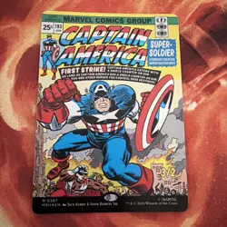 Captain America, Super-Soldier (0387) Foil Borderless M MTG Marvel Super NP - Image 5