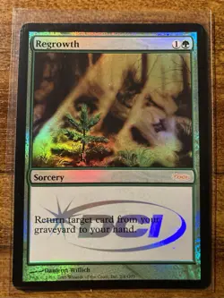 MTG✨REGROWTH Judge Promo FOIL✨DCI NM/M RARE Sorcery 2005 WILLICH Art UNPLAYED ! - Image 1