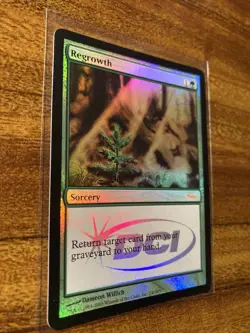 MTG✨REGROWTH Judge Promo FOIL✨DCI NM/M RARE Sorcery 2005 WILLICH Art UNPLAYED ! - Image 3